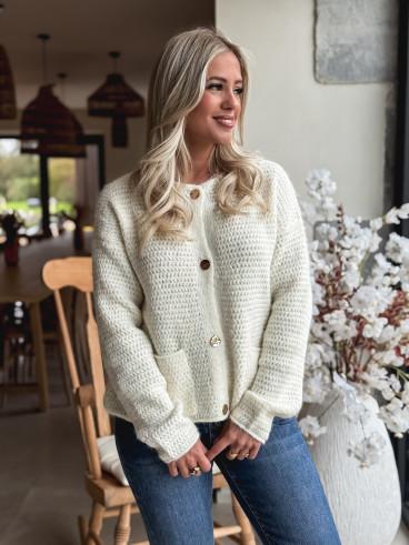 Gilet Théona - ecru