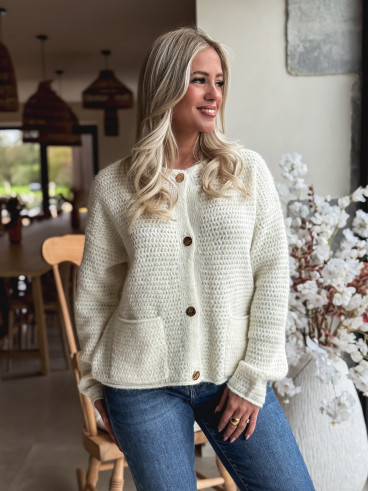 Gilet Théona - ecru