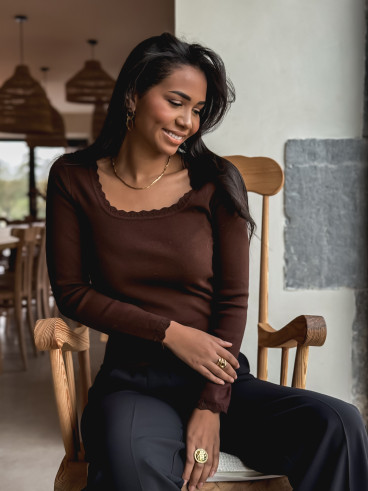 Pull Solinne - Chocolat