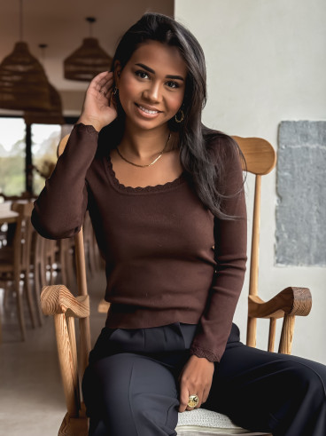 Pull Solinne - Chocolat