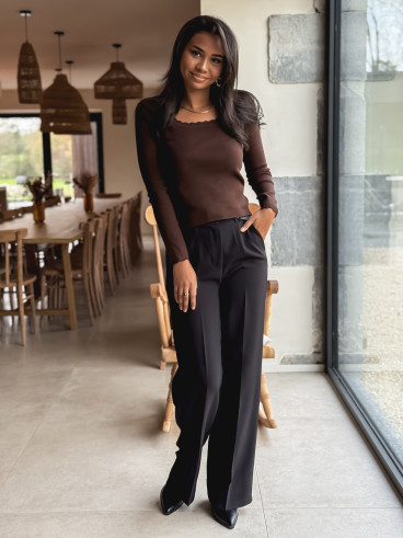 Pull Solinne - Chocolat