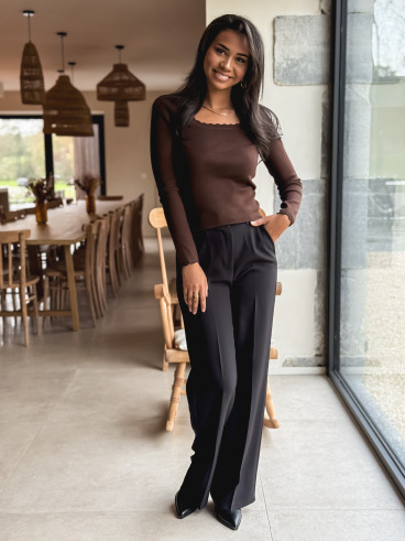 Pull Solinne - Chocolat