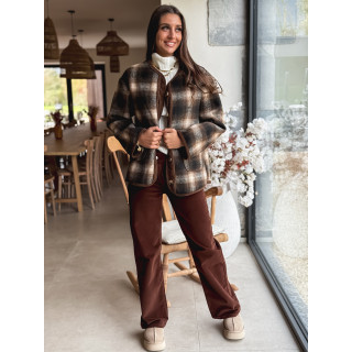 Pantalon en velour Rosina - Chocolat