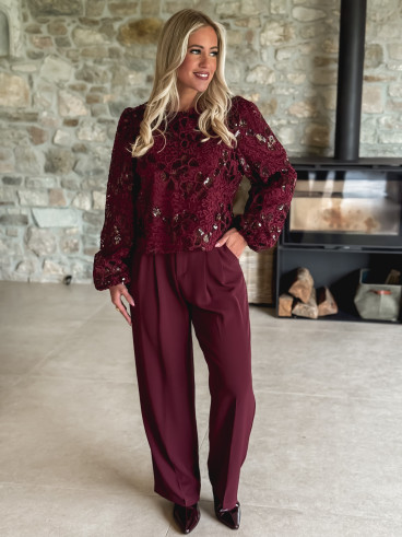 Pantalon Milane - Bordeaux Pantalon Milane - Bordeaux