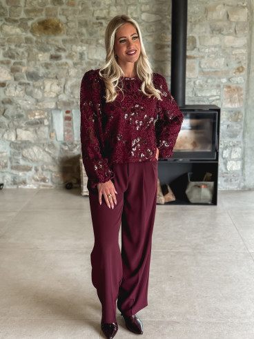 Pantalon Milane - Bordeaux Pantalon Milane - Bordeaux