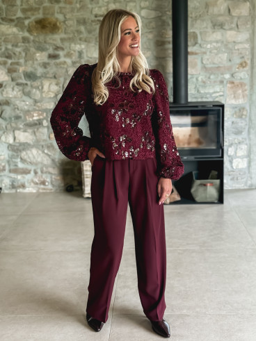 Pantalon Milane - Bordeaux Pantalon Milane - Bordeaux