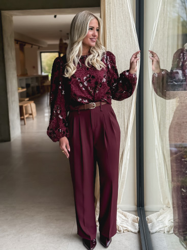 Pantalon Milane - Bordeaux Pantalon Milane - Bordeaux