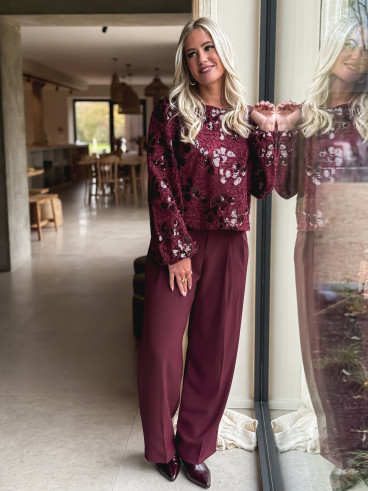 Pantalon Milane - Bordeaux Pantalon Milane - Bordeaux