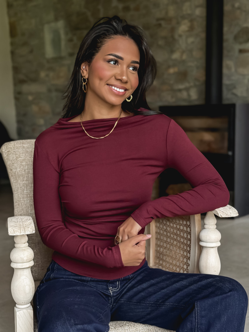 Blouse Noélyne - Bordeaux Blouse Noélyne - Bordeaux