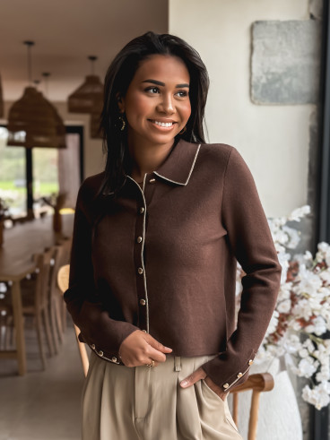 Gilet Faustina - Chocolat