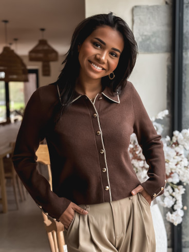 Gilet Faustina - Chocolat