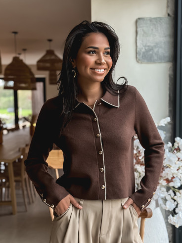 Gilet Faustina - Chocolat