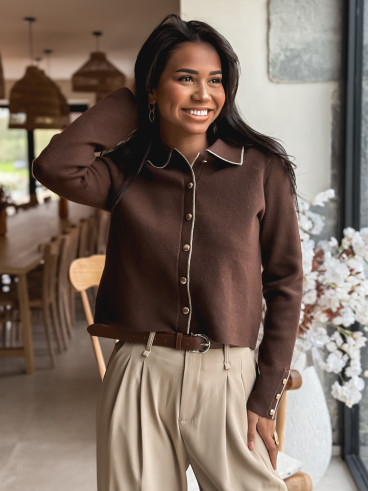 Gilet Faustina - Chocolat