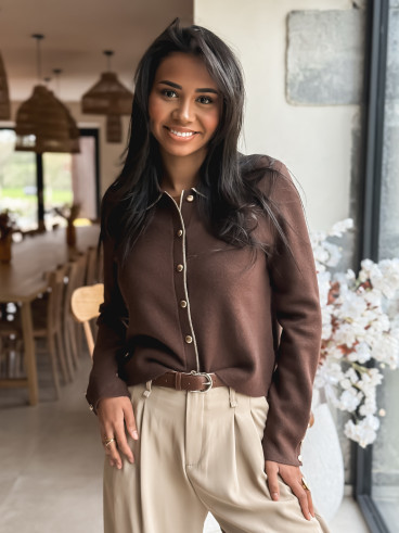 Gilet Faustina - Chocolat