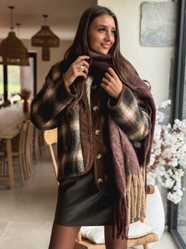 Echarpe Saïdia - Chocolat/Taupe