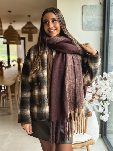 Echarpe Saïdia - Chocolat/Taupe