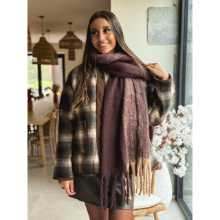 Echarpe Saïdia - Chocolat/Taupe