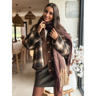 Echarpe Saïdia - Chocolat/Taupe