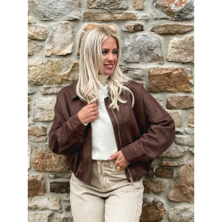 Veste en suédine Eirlys - Chocolat