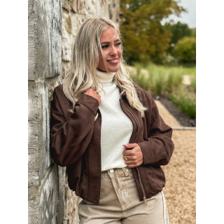 Veste en suédine Eirlys - Chocolat