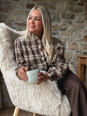 Chemise à carreaux Olwen - Chocolat