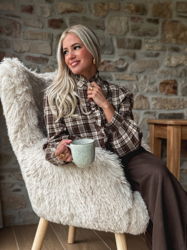 Chemise à carreaux Olwen - Chocolat