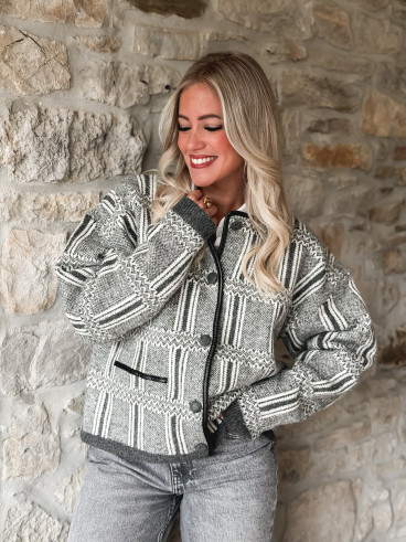 Veste Lumi - Gris/Blanc Veste Lumi - Gris/Blanc