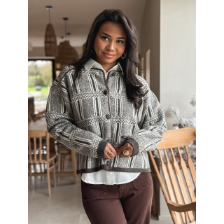 Veste Lumi - Chocolat/Blanc