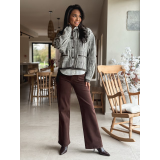 Veste Lumi - Chocolat/Blanc