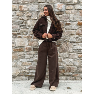 Veste en teddy Blanca - Chocolat