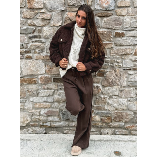 Veste en teddy Blanca - Chocolat