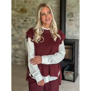 Pull sans manches Mewna - bordeaux