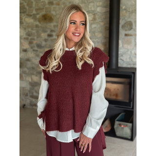 Pull sans manches Mewna - bordeaux
