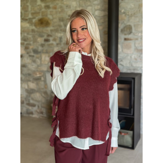 Pull sans manches Mewna - bordeaux