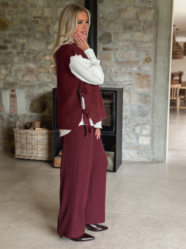 Pull sans manches Mewna - bordeaux