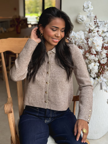 Gilet Faustina - Taupe