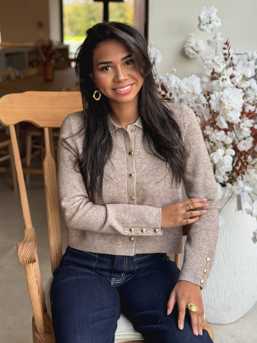 Gilet Faustina - Taupe