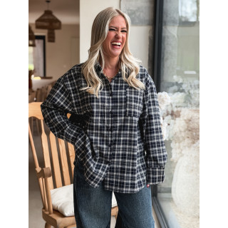 Chemise à carreaux Hollis - Bleu marine