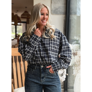 Chemise à carreaux Hollis - Bleu marine