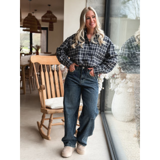 Chemise à carreaux Hollis - Bleu marine