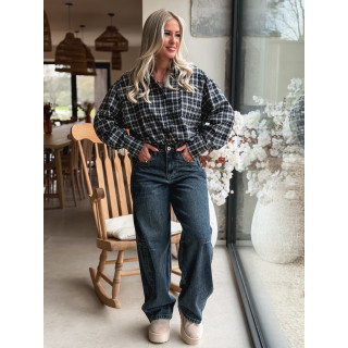 Chemise à carreaux Hollis - Bleu marine