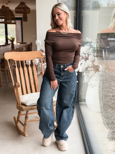 Blouse Noélyne - Chocolat Blouse Noélyne - Chocolat