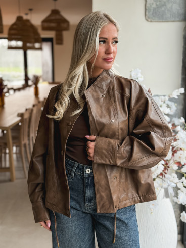 Veste en simili Zelda - Marron Veste en simili Zelda - Marron