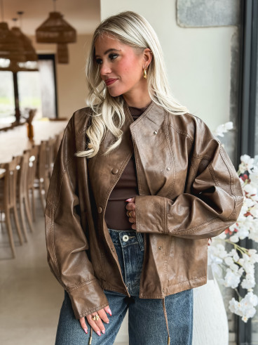 Veste en simili Zelda - Marron Veste en simili Zelda - Marron