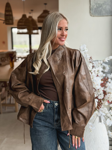 Veste en simili Zelda - Marron