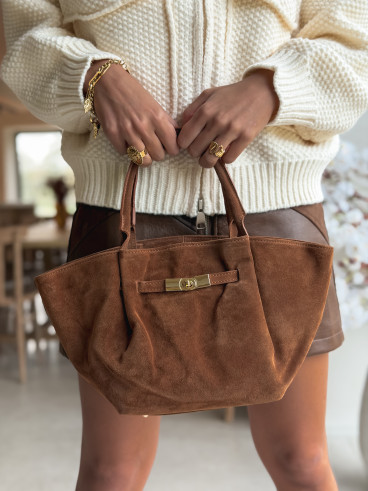Sac en daim Eleysa - Camel