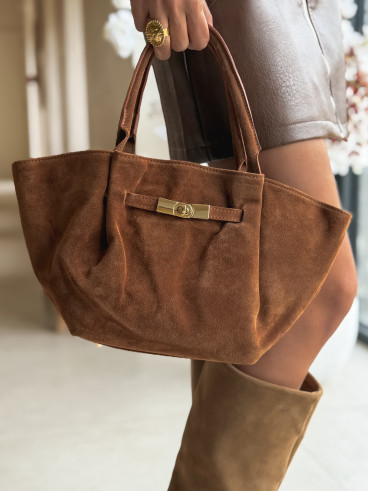 Sac en daim Eleysa - Camel