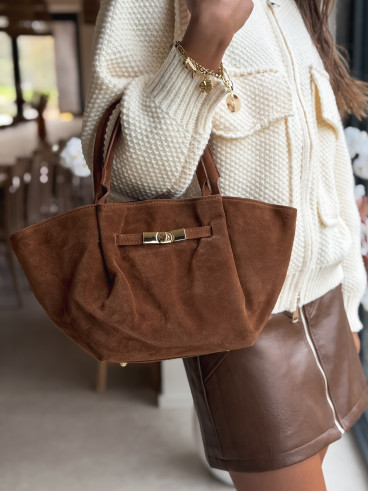 Sac en daim Eleysa - Camel