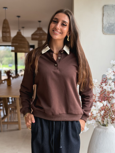 Pull Romania - Chocolat