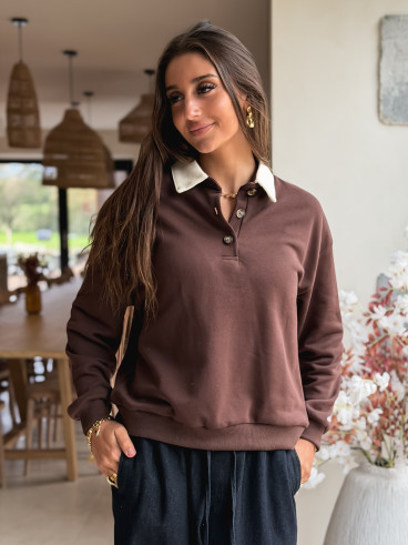 Pull Romania - Chocolat